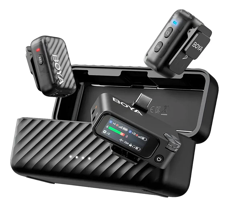 MICROFONO INALAMBRICO DOBLE PARA CELULAR CON USB-C - 1