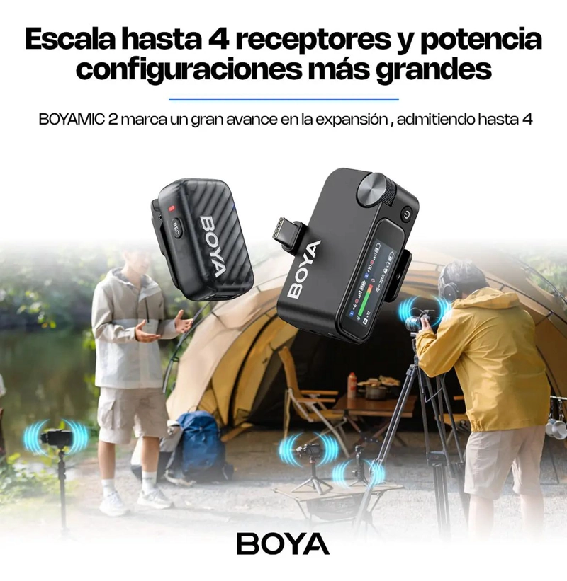 MICROFONO INALAMBRICO DOBLE PARA CELULAR CON USB-C - 2