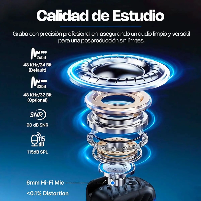 MICROFONO INALAMBRICO DOBLE PARA CELULAR CON USB-C - 4