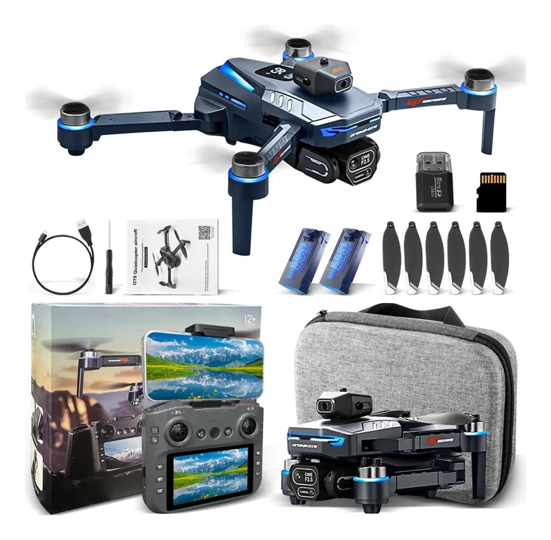 DRONE PROFESIONAL PLEGABLE CON DOBLE CAMARA 2.4 GHZ - 5
