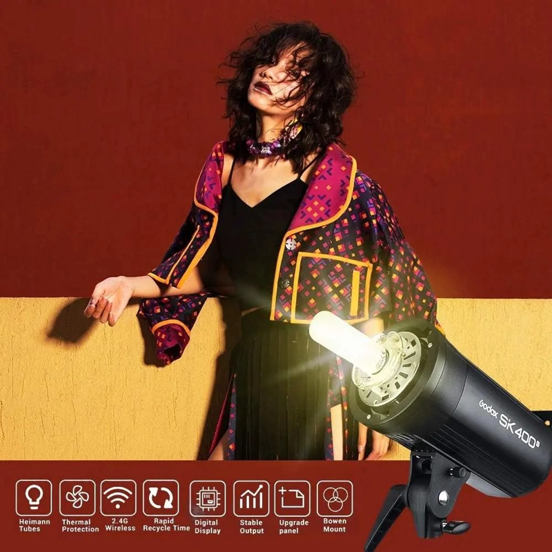 FLASH DE ESTUDIO 400W PARA FOTOGRAFIA PROFESIONAL - 2