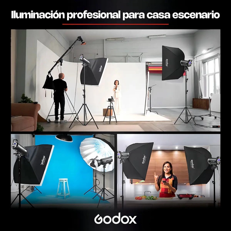 FLASH DE ESTUDIO 300WS CON CONTROL INALAMBRICO 2.4G - 5
