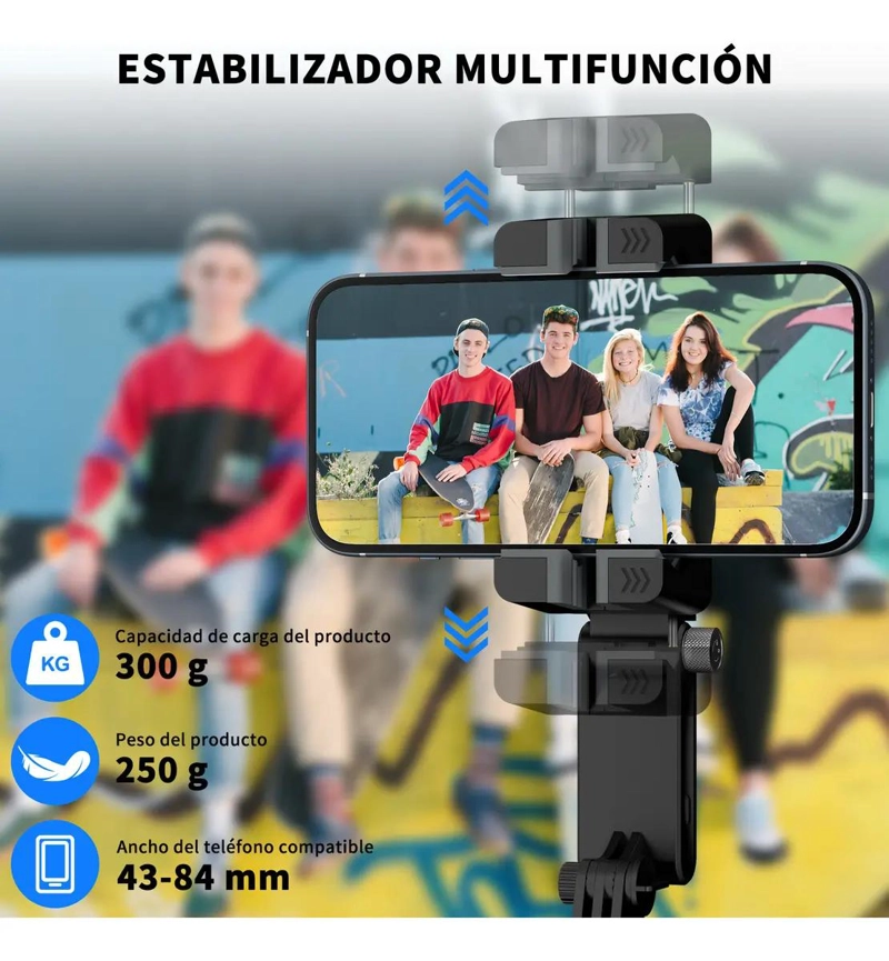 ESTABILIZADOR PARA CELULAR CON TRIPODE Y CONTROL REMOTO - 3