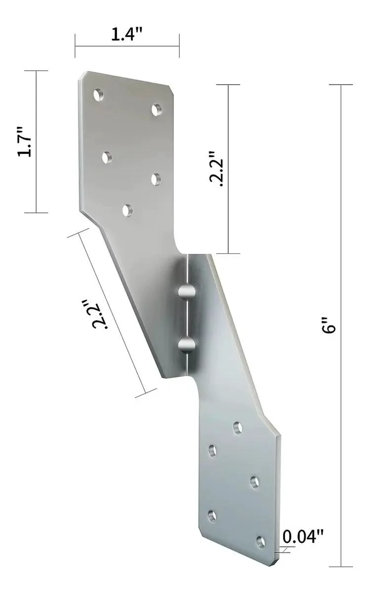 8 SOPORTES PARA VIGA DE MADERA 2X4 A 2X7 - 2