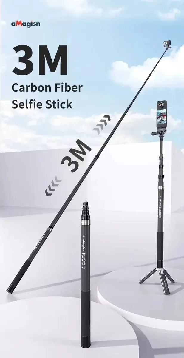 BASTON SELFIE PARA CAMARA DEPORTIVA 3 METROS - 4
