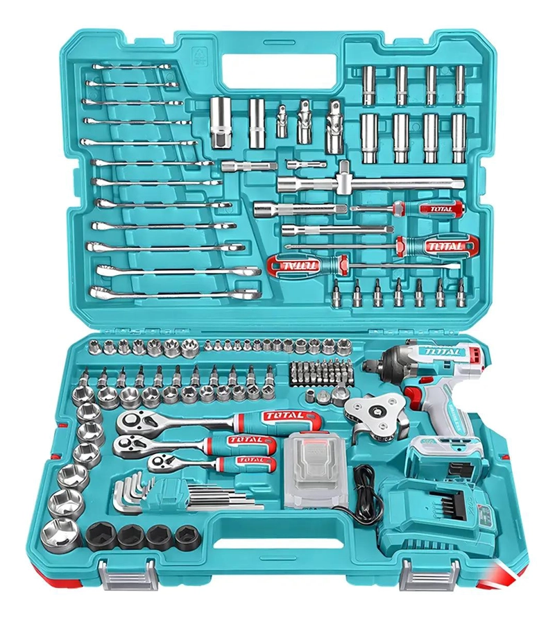 KIT LLAVE IMPACTO 20V 1/2'' CON DADOS, LLAVES Y PUNTAS - 1