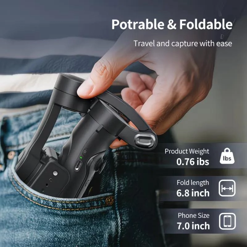 ESTABILIZADOR GIMBAL 3 EJES PARA SMARTPHONE CON CONTROL - 5