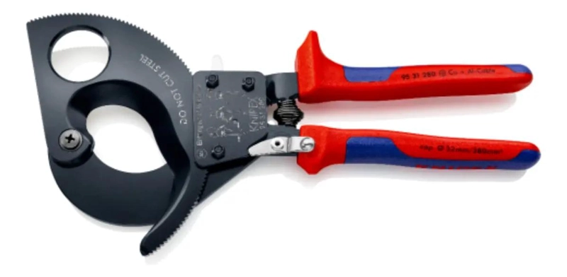 CORTE CABLE CHICHARRA 11'' MANGO GOMA ROJO - 1
