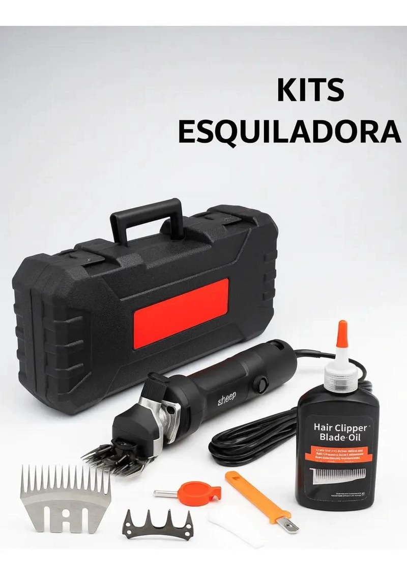 KIT ESQUILADORA PROFESIONAL CON REPUESTO Y LUBRICANTE - 5