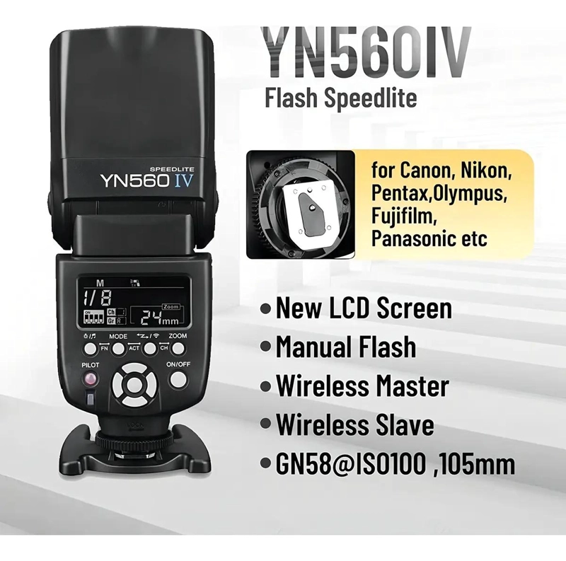 FLASH SPEEDLITE YONGNUO YN560 IV PARA CAMARA - 3