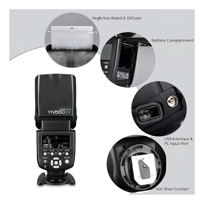 FLASH SPEEDLITE YONGNUO YN560 IV PARA CAMARA - 4