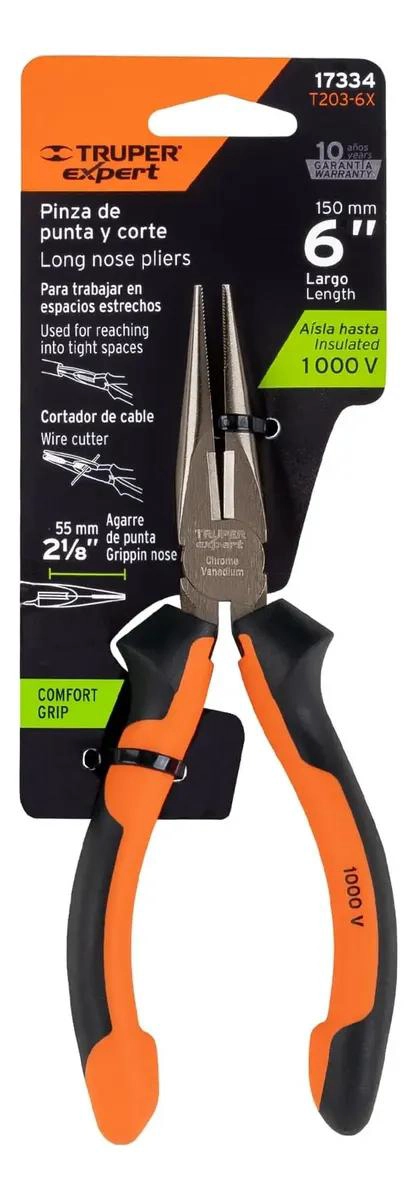 PINZA DE PUNTA Y CORTE 6 CON MANGO DE PVC - 3