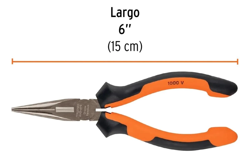 PINZA DE PUNTA Y CORTE 6 CON MANGO DE PVC - 4