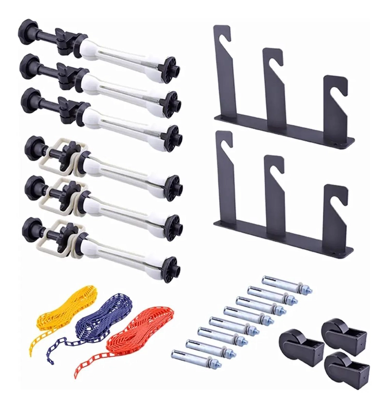 SOPORTE DE FONDO PARA MONTAJE EN PARED CON 3 RODILLOS - 1
