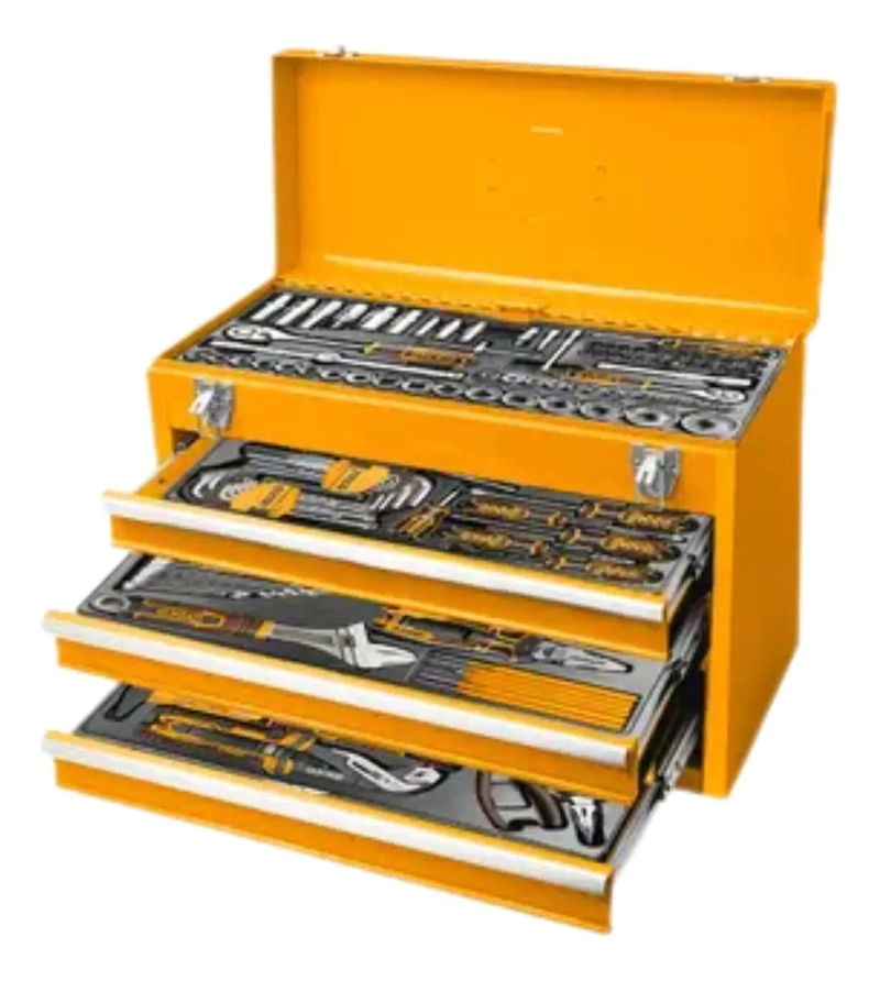 CAJA METALICA CON JUEGO DE HERRAMIENTAS 132 PIEZAS - 3