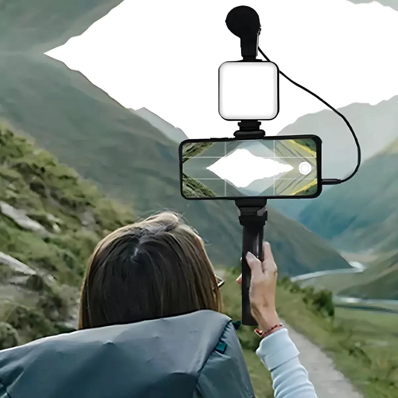 LAMPARA LED PARA VIDEO CON LUZ BLANCA Y CALIDA - 2