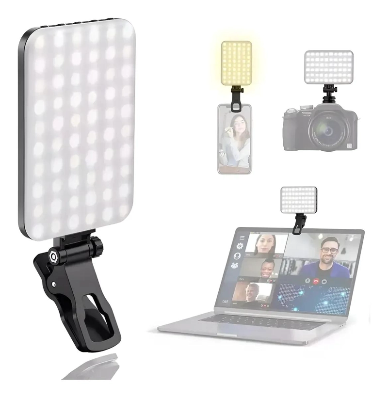 PANEL DE LUZ LED PARA VIDEO CON CLIP PARA TELE FONO MOVIL - 1