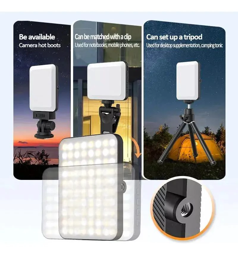 PANEL DE LUZ LED PARA VIDEO CON CLIP PARA TELE FONO MOVIL - 4