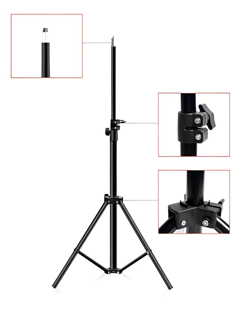 ARO DE LUZ RGB MULTICOLOR 26 CM CON TRIPODE AJUSTABLE - 3