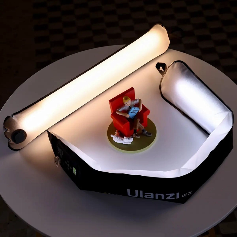 TUBO DE LUZ INFLABLE PORTATIL BICOLOR 12W - 4