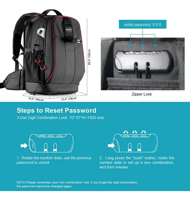 MOCHILA PROFESIONAL PARA CAMARA CON BLOQUEO DE SEGURIDAD - 2