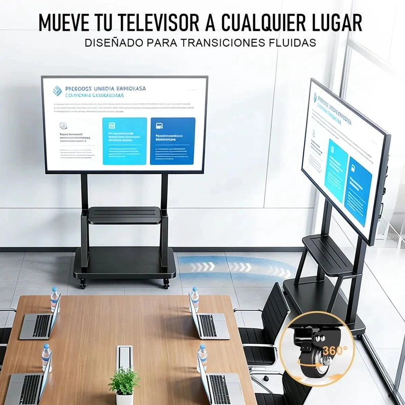 SOPORTE MOVIL PARA TV 32 A 55 PULGADAS CON RUEDAS Y BANDE - 5