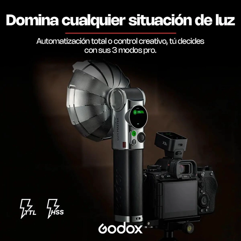 FLASH RETRO RECARGABLE CON CONEXION 2.4 GHZ - 4