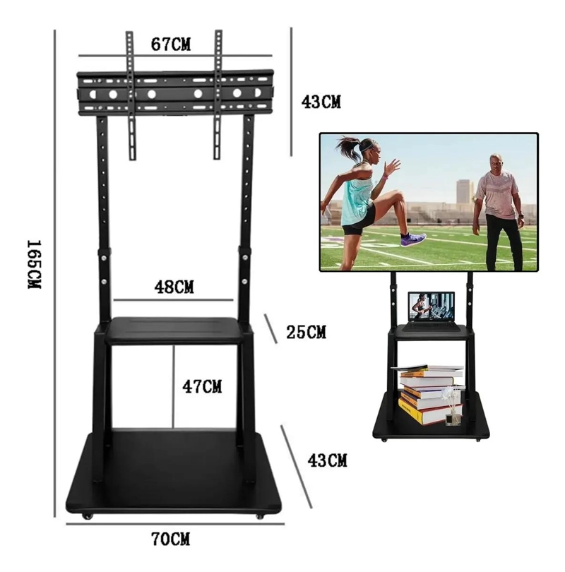 SOPORTE DE TV PORTATIL AJUSTABLE CON RUEDAS 32-65' - 5