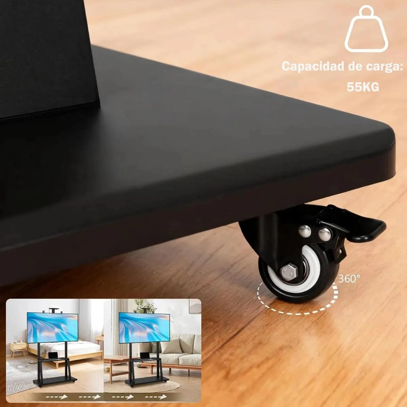 SOPORTE MOVIL PARA TV CON RUEDAS Y AJUSTE EN A - 3