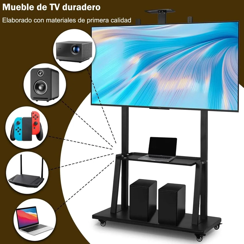 SOPORTE MOVIL PARA TV CON RUEDAS Y AJUSTE EN A - 5