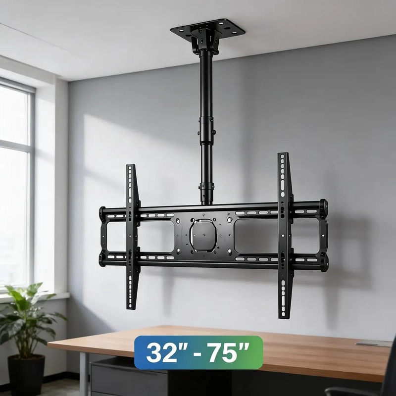 SOPORTE DE TECHO AJUSTABLE PARA TV 39 A 75 PULGADAS NEGRO - 1