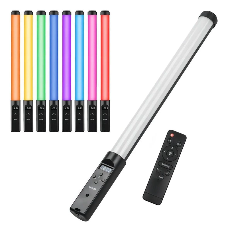 TUBO LUZ LED PORTATIL RGB 3200K-5500K PARA VIDEO - 1