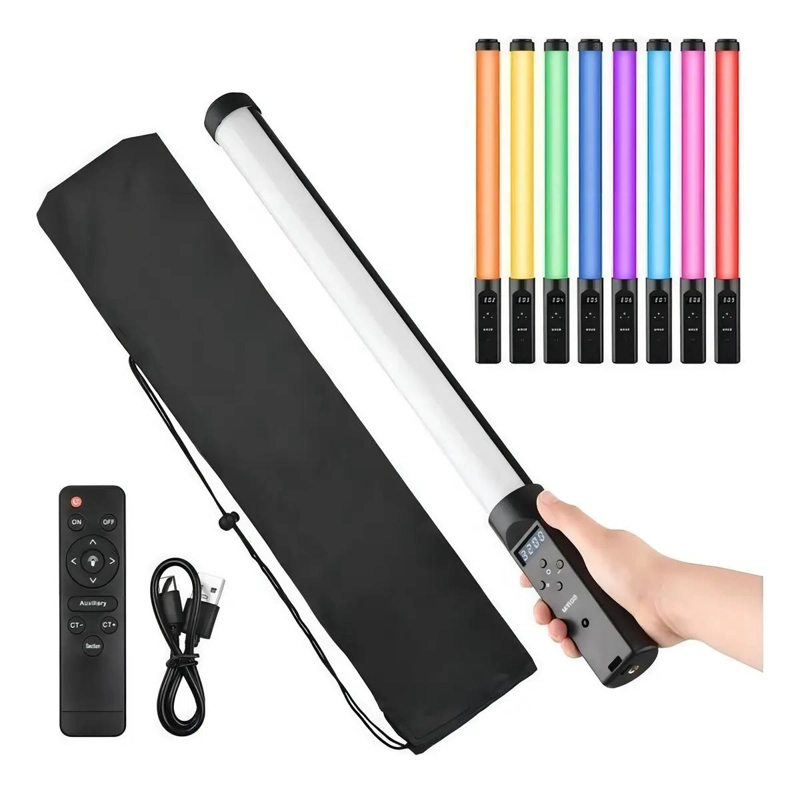 TUBO LUZ LED PORTATIL RGB 3200K-5500K PARA VIDEO - 5