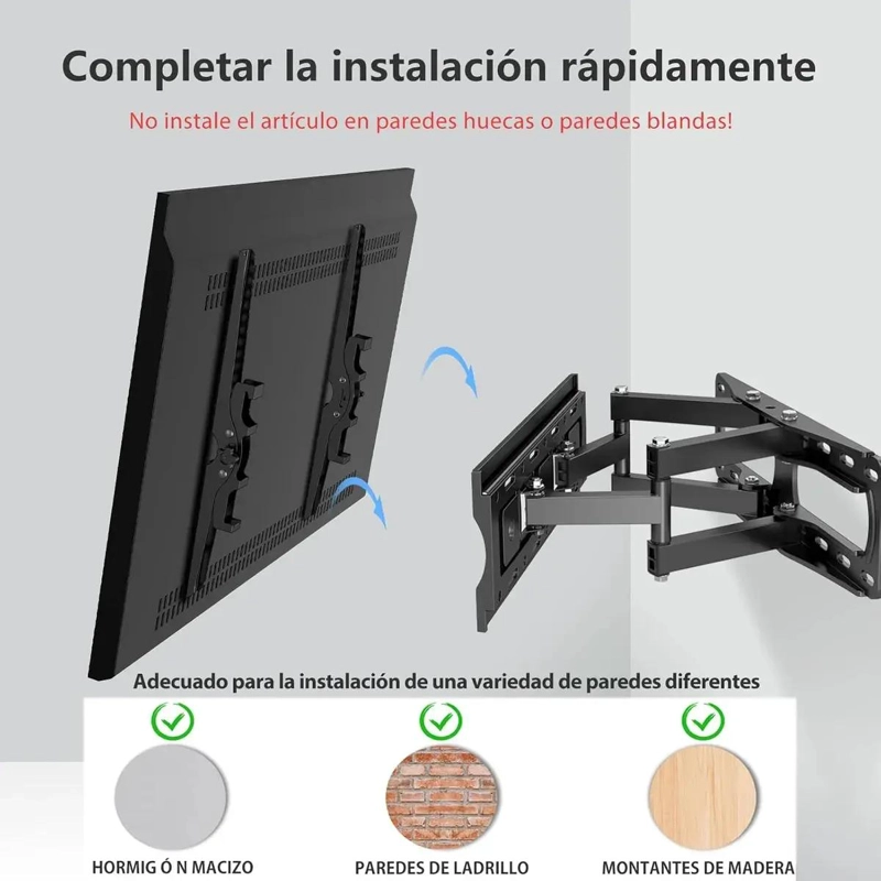 SOPORTE DE PARED ARTICULADO PARA TV DE DOS BRAZOS - 2