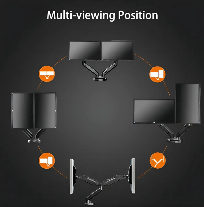 SOPORTE DE MESA ERGONOMICO PARA TV Y MONITOR 17-27' - 2