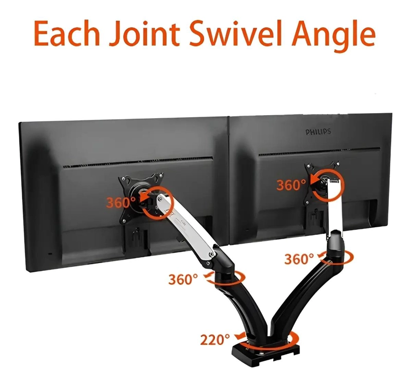 SOPORTE DE MESA ERGONOMICO PARA TV Y MONITOR 17-27' - 3