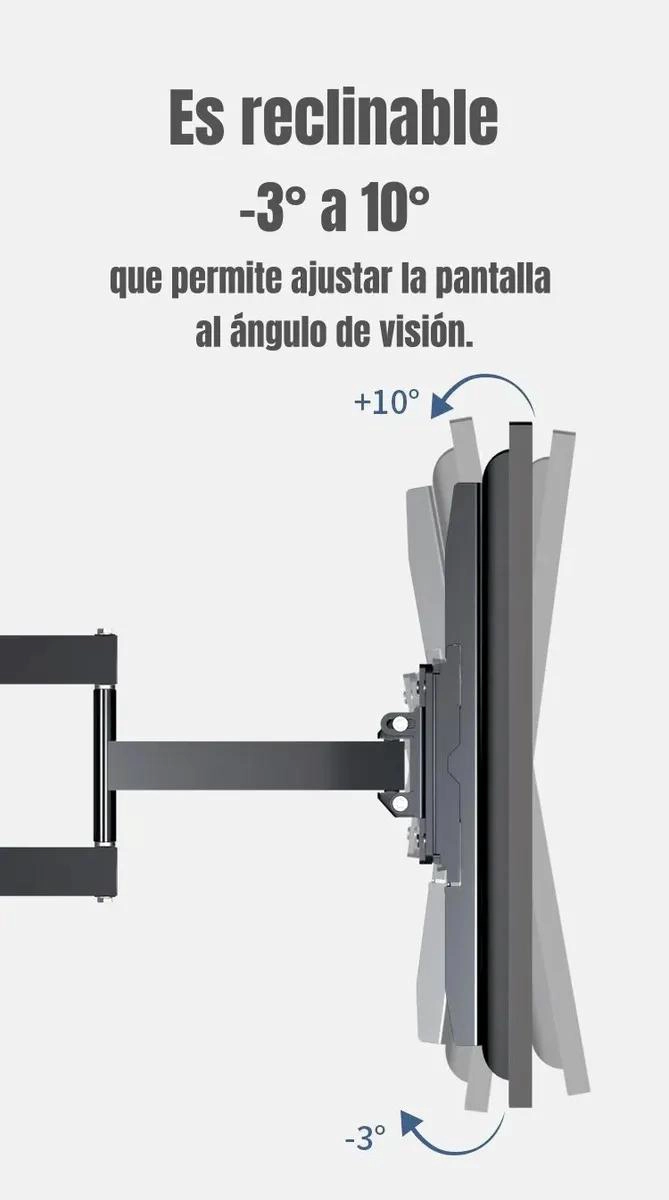 SOPORTE TV AJUSTABLE DOBLE BRAZO 40 A 75 PULGADAS - 4