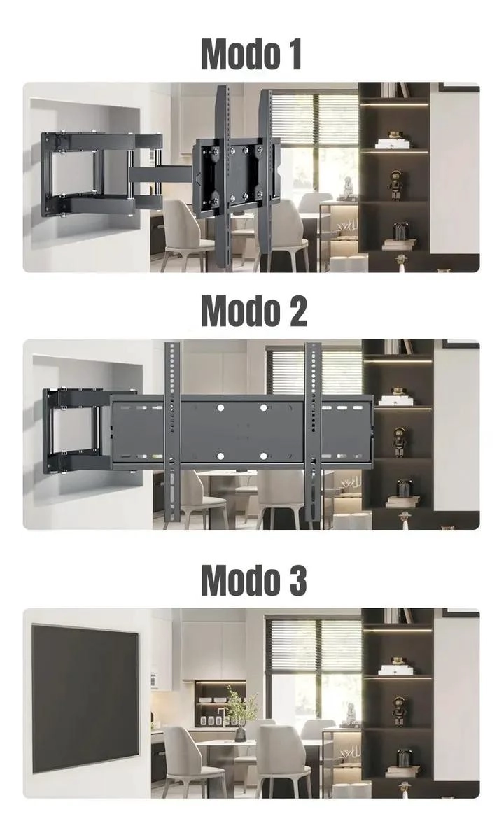 SOPORTE TV AJUSTABLE DOBLE BRAZO 40 A 75 PULGADAS - 5