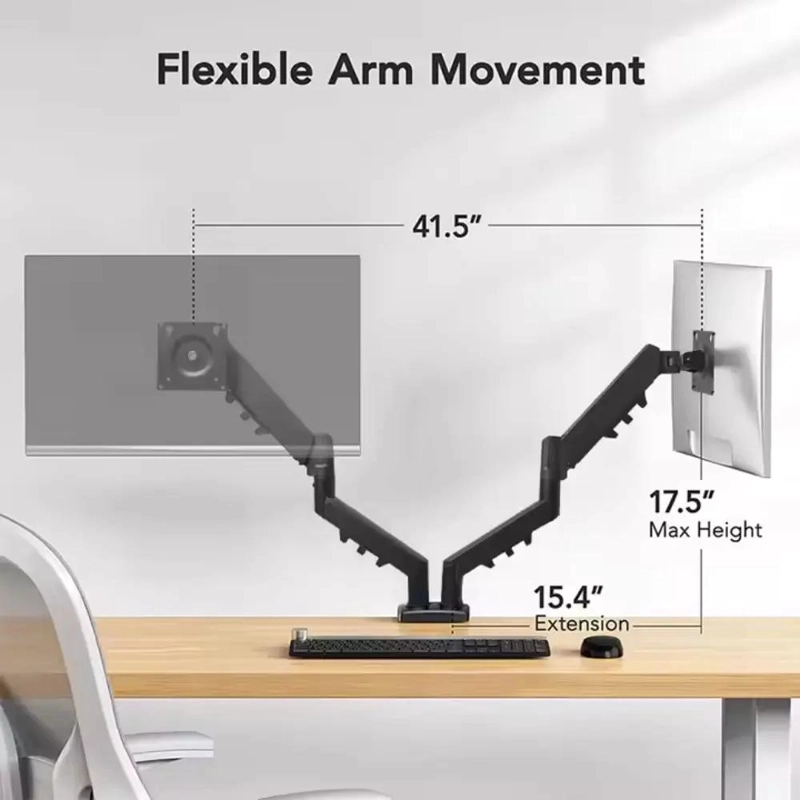 SOPORTE DOBLE BRAZO ARTICULADO PARA MONITOR 13-32' - 2