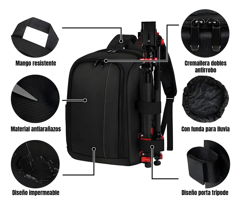 MOCHILA IMPERMEABLE PARA CAMARAS FOTOGRAFICAS - 4