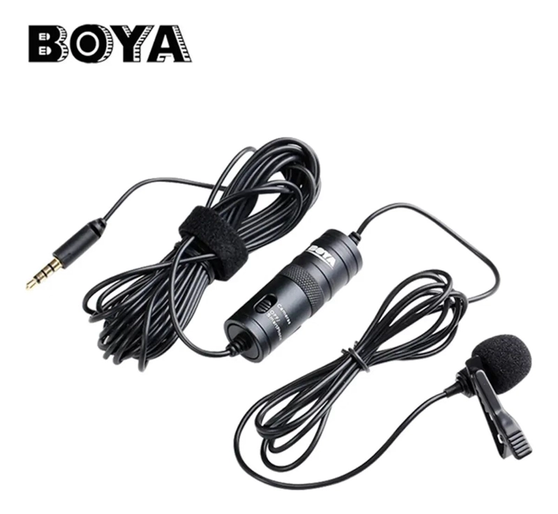 MICROFONO DE SOLAPA PARA DSLR Y CELULAR CON BATERIA - 2
