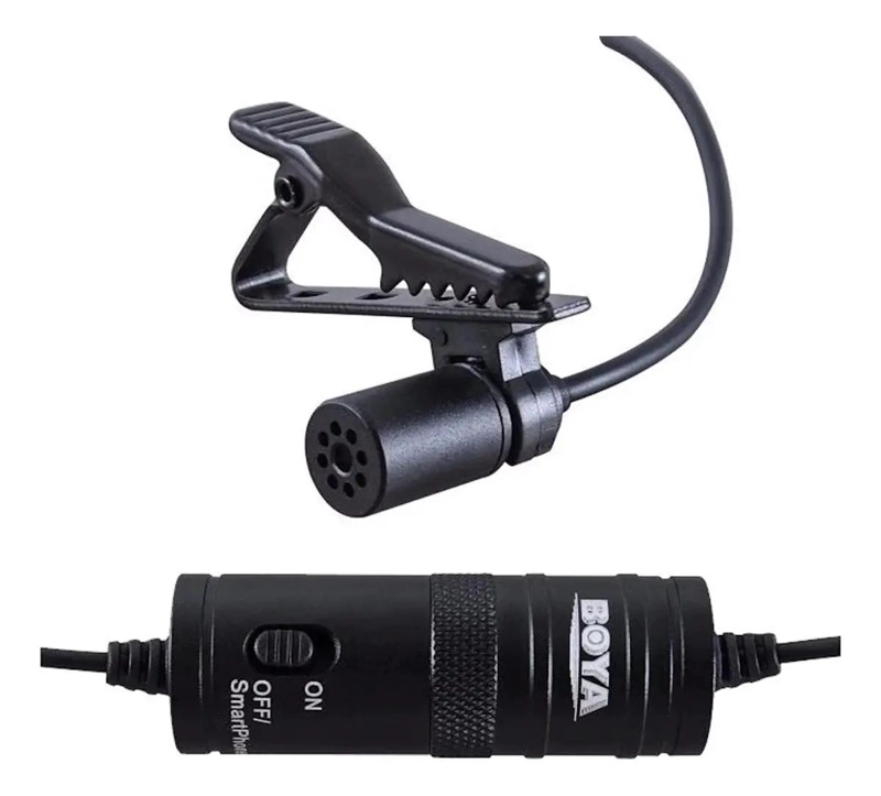 MICROFONO DE SOLAPA PARA DSLR Y CELULAR CON BATERIA - 4
