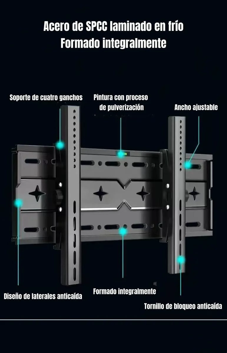 SOPORTE RECLINABLE PARA TV DE 32 A 75 PULGADAS CON NIVEL - 2