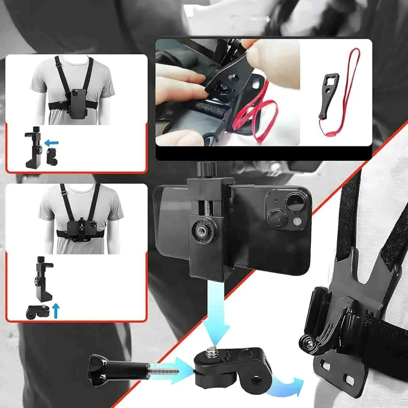 KIT ARNE S CON SOPORTE PARA CAMARA Y CELULAR PECHERA - 3