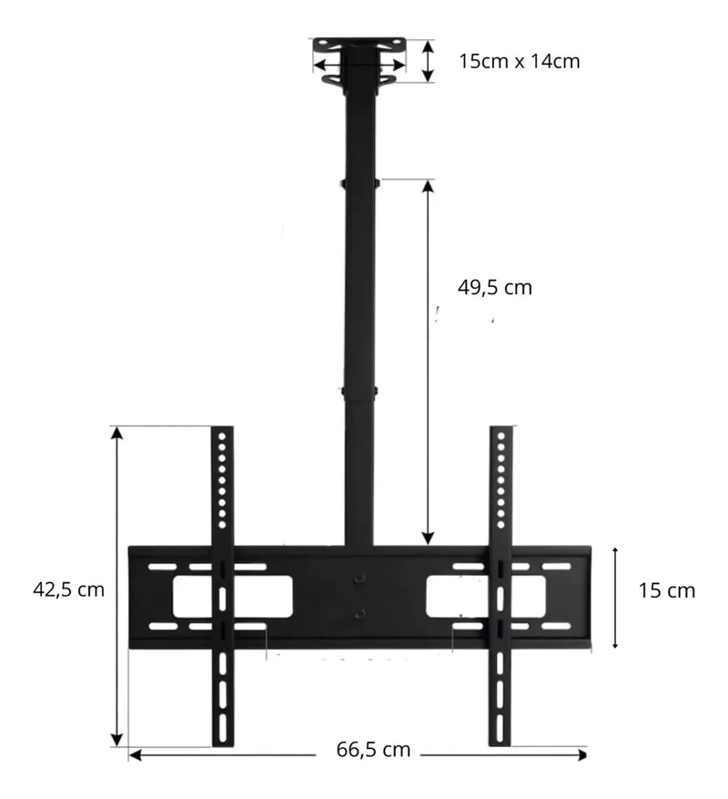SOPORTE DE TECHO PARA TV 32 A 75 PULGADAS 360° 68KG - 4