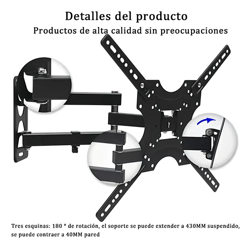 SOPORTE DE PARED PARA TV 14 A 55 PULGADAS - 4