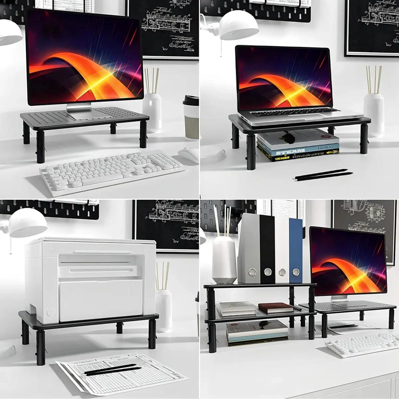 BASE AJUSTABLE PARA MONITOR DE ALUMINIO NEGRO - 3