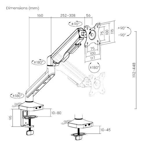 SOPORTE DE ESCRITORIO PARA MONITOR 17 A 32 PULGADAS - 2