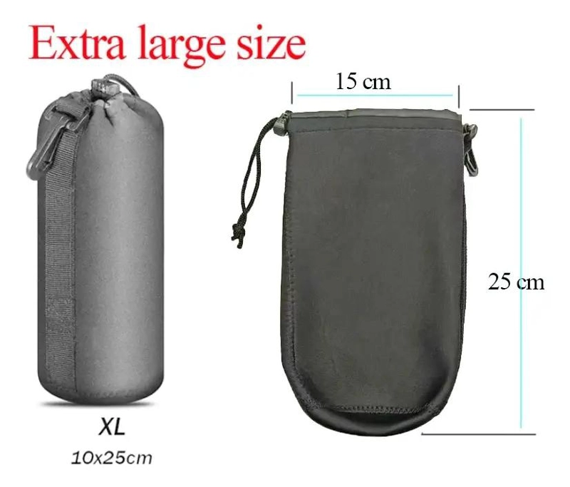 FUNDA IMPERMEABLE PARA LENTE DE CAMARA CON CORDON Y GANXO - 2