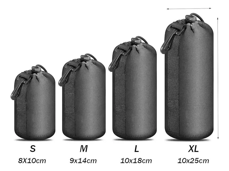 FUNDA IMPERMEABLE PARA LENTE DE CAMARA CON CORDON Y GANXO - 4